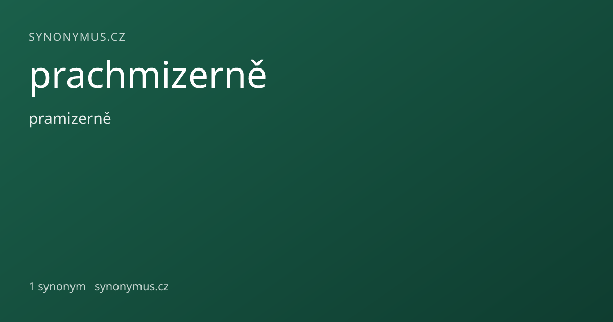 Náhled odkazu: prachmizerně
