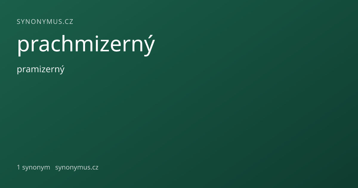 Náhled odkazu: prachmizerný