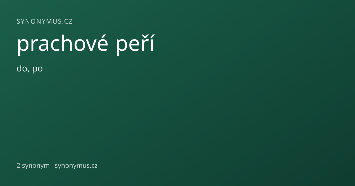 Náhled odkazu: prachové peří