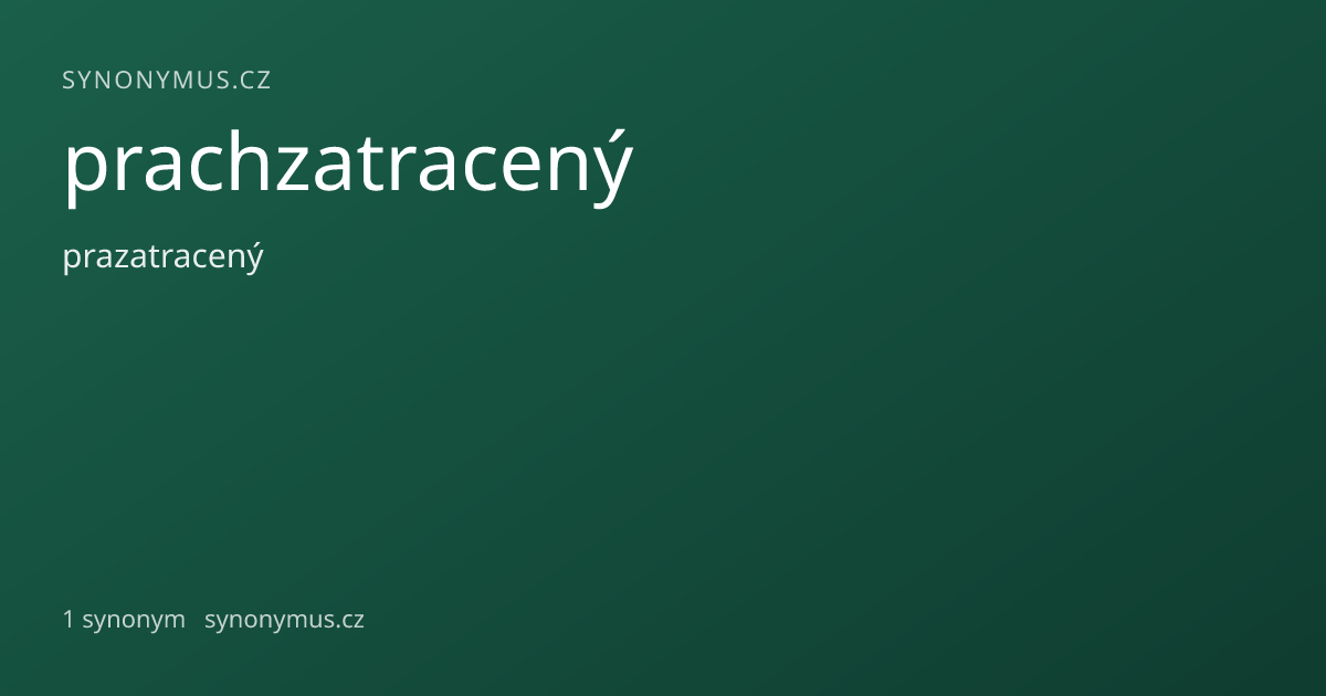 Náhled odkazu: prachzatracený