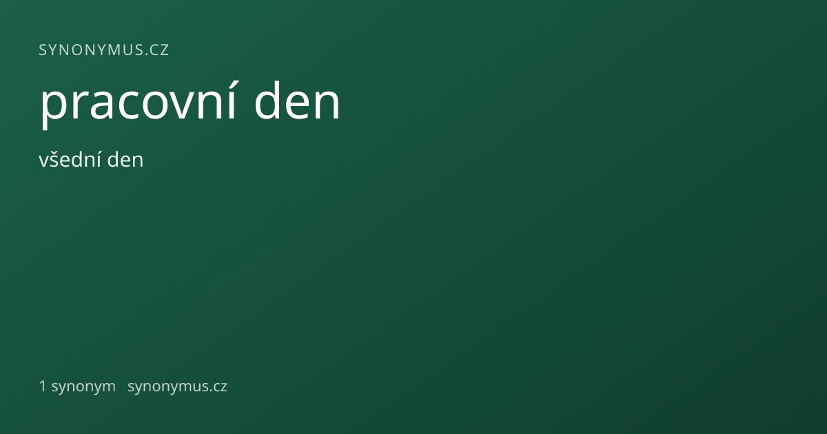 Náhled odkazu: pracovní den