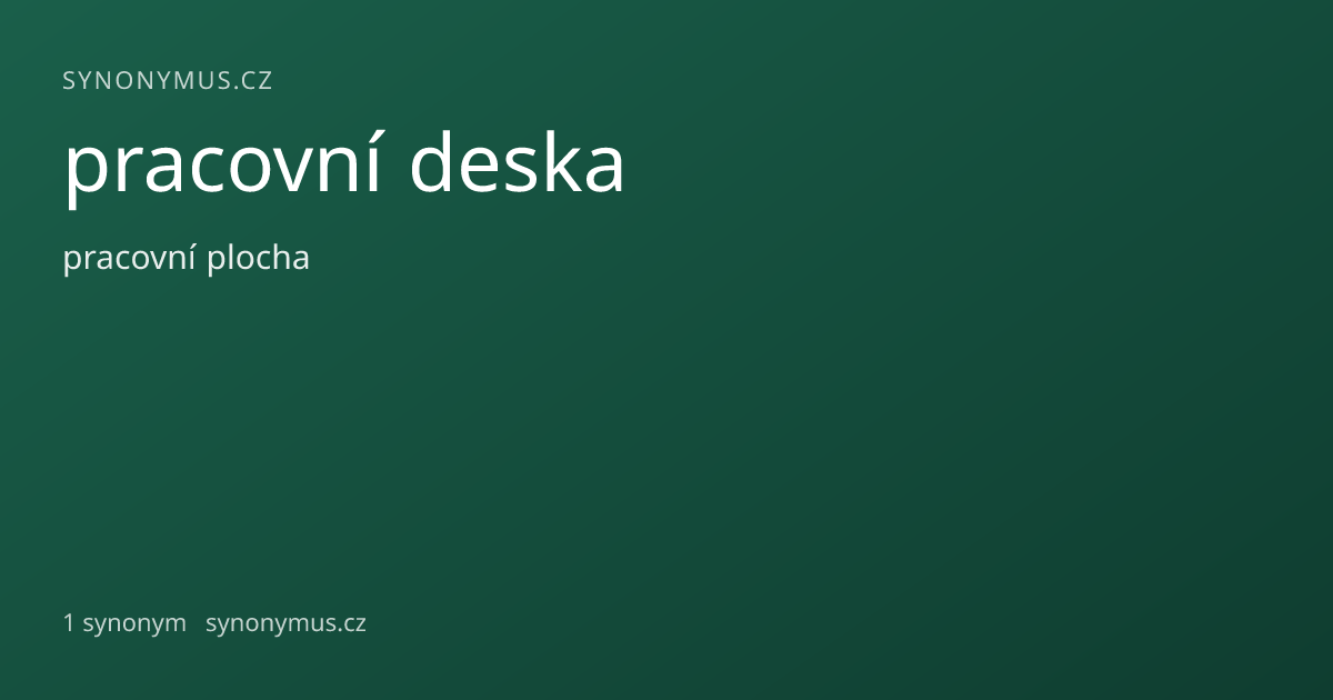 Náhled odkazu: pracovní deska