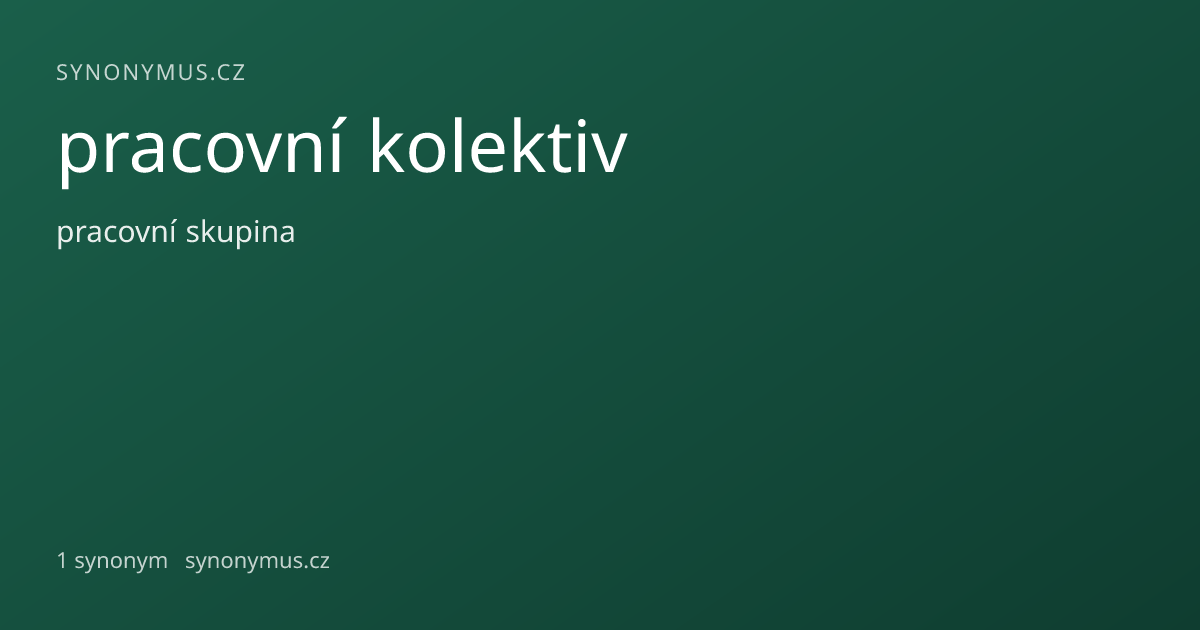 Náhled odkazu: pracovní kolektiv