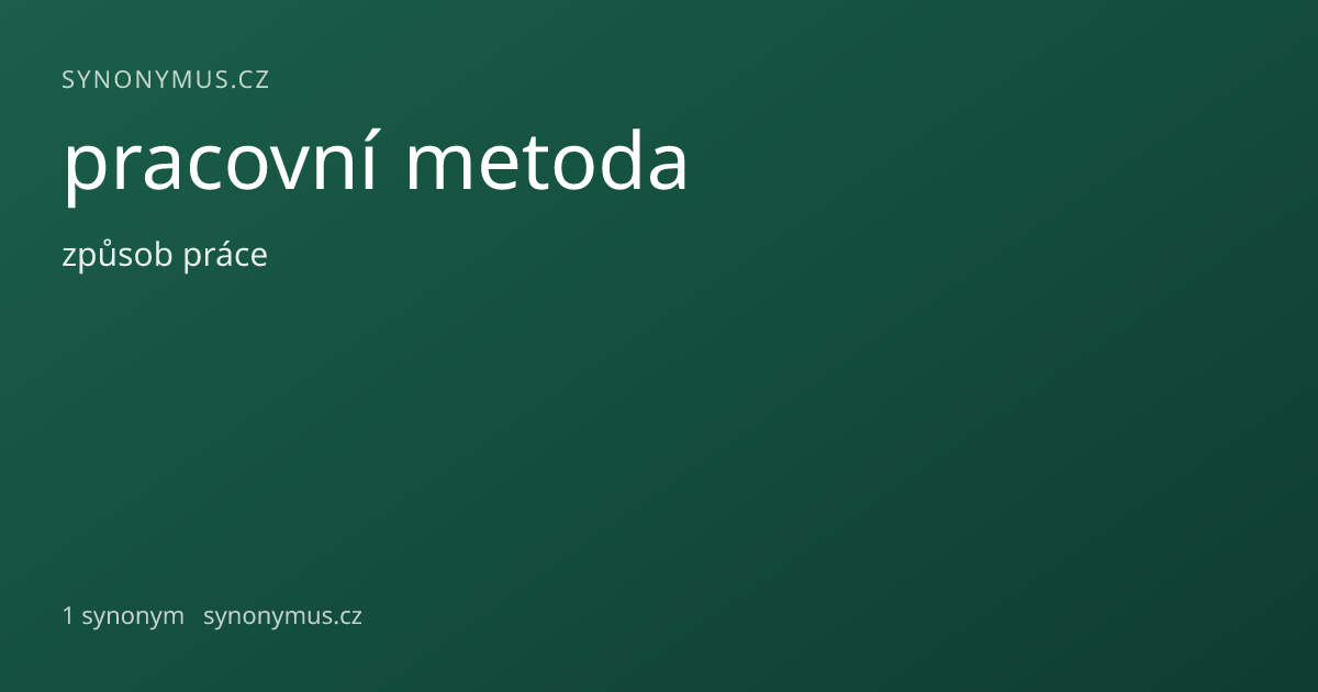 Náhled odkazu: pracovní metoda