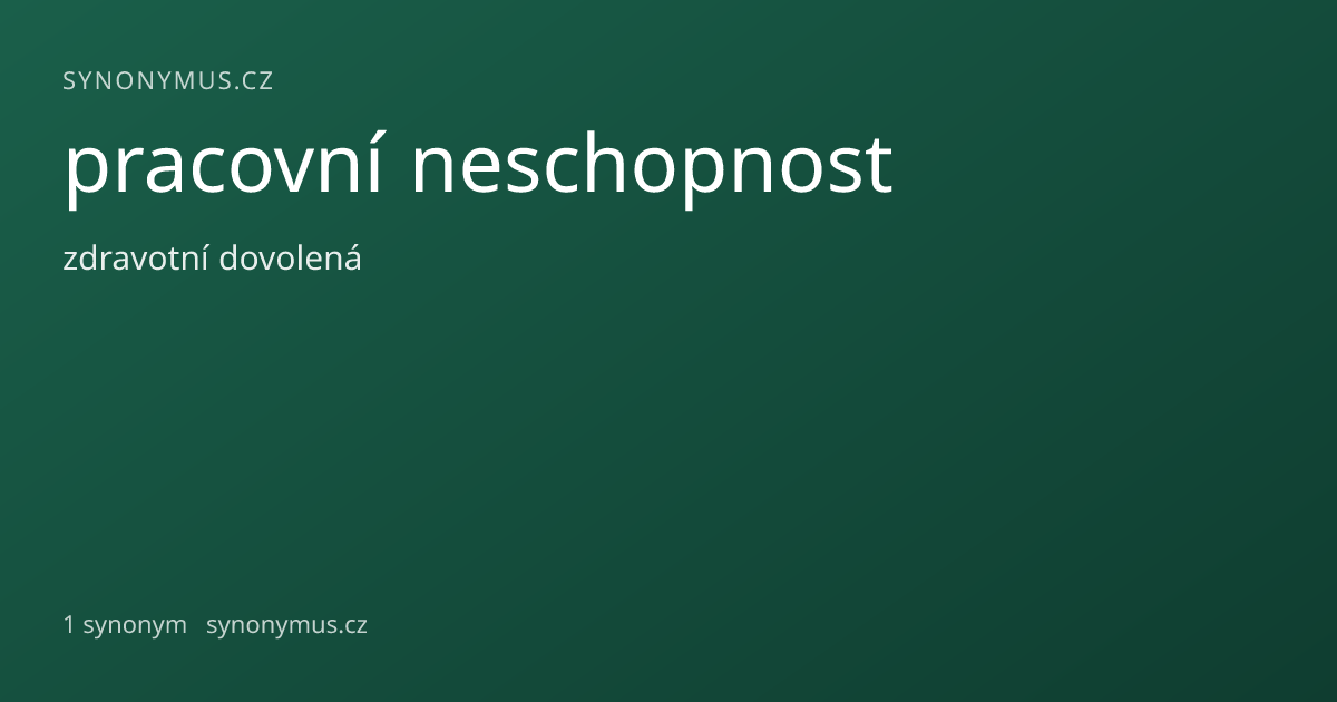 Náhled odkazu: pracovní neschopnost