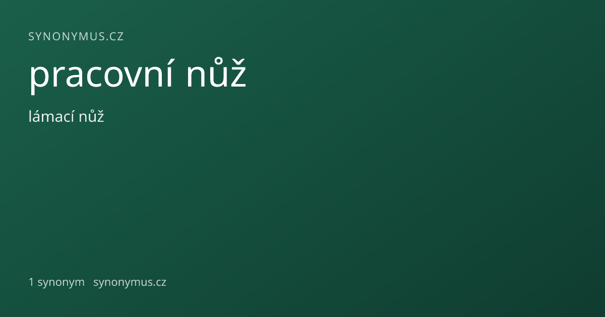 Náhled odkazu: pracovní nůž