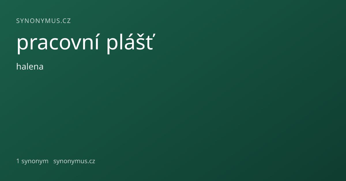 Náhled odkazu: pracovní plášť