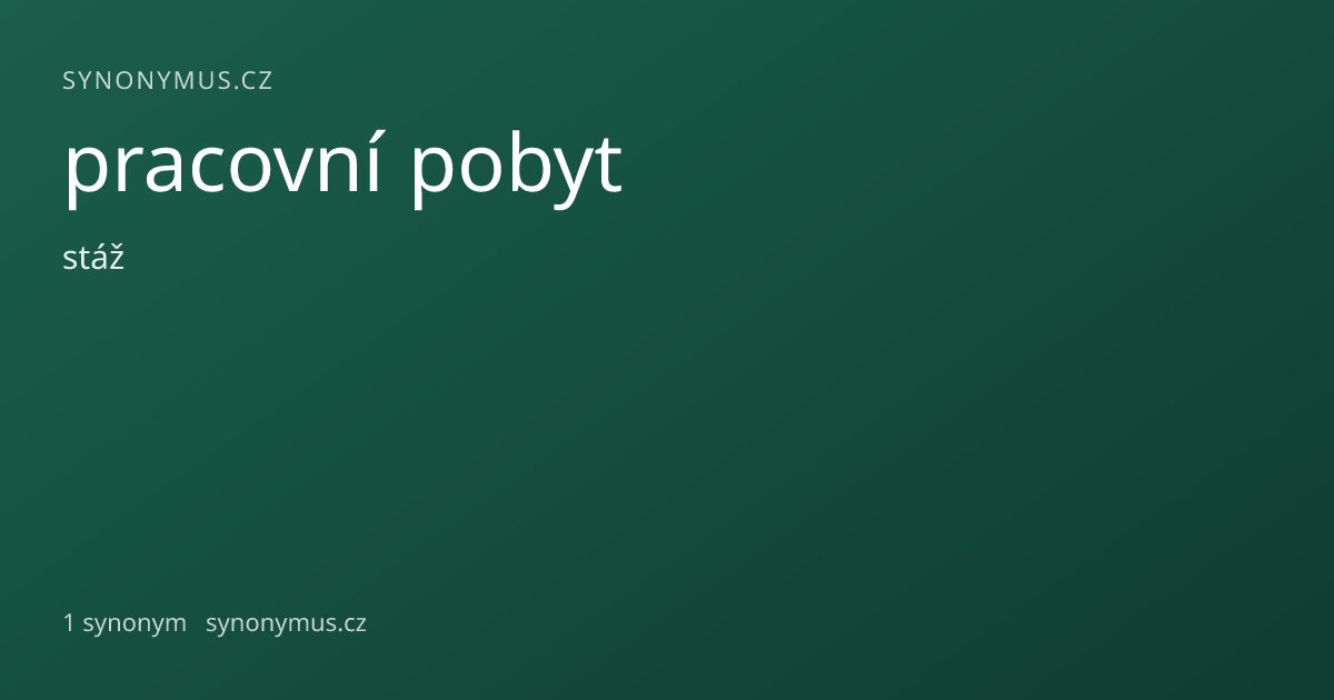 Náhled odkazu: pracovní pobyt