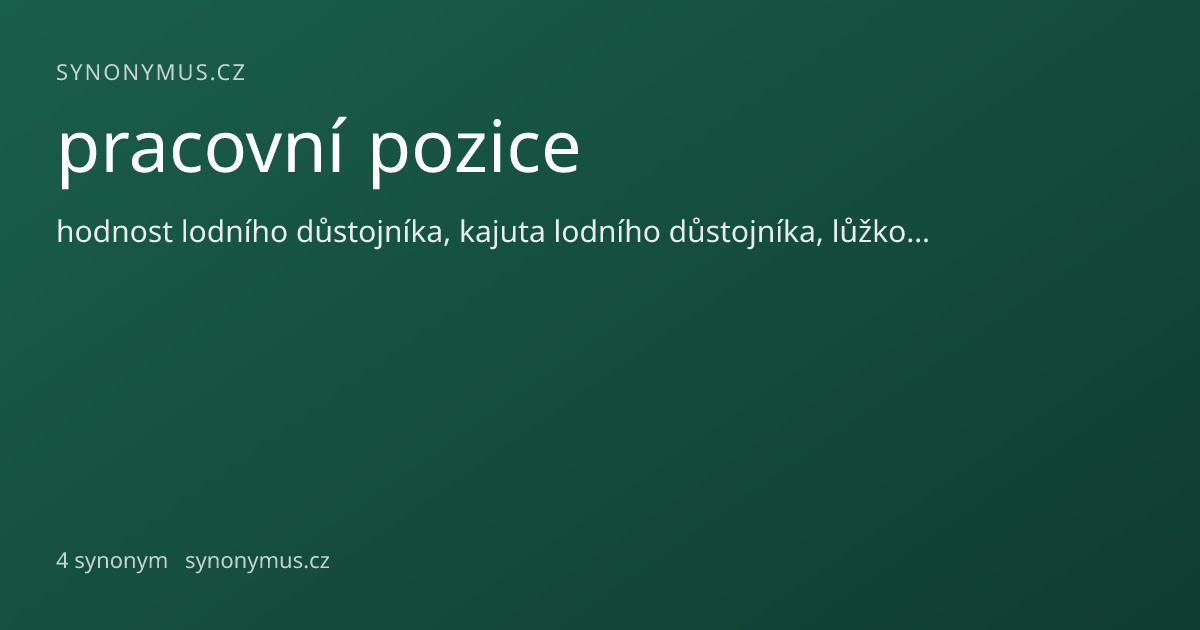 Náhled odkazu: pracovní pozice