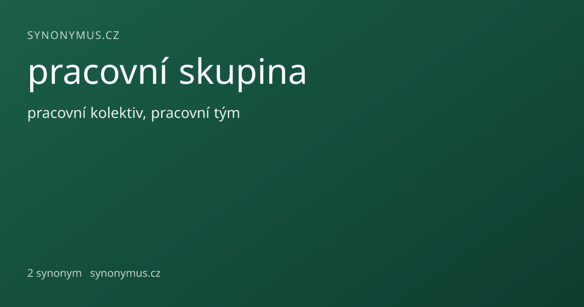Náhled odkazu: pracovní skupina