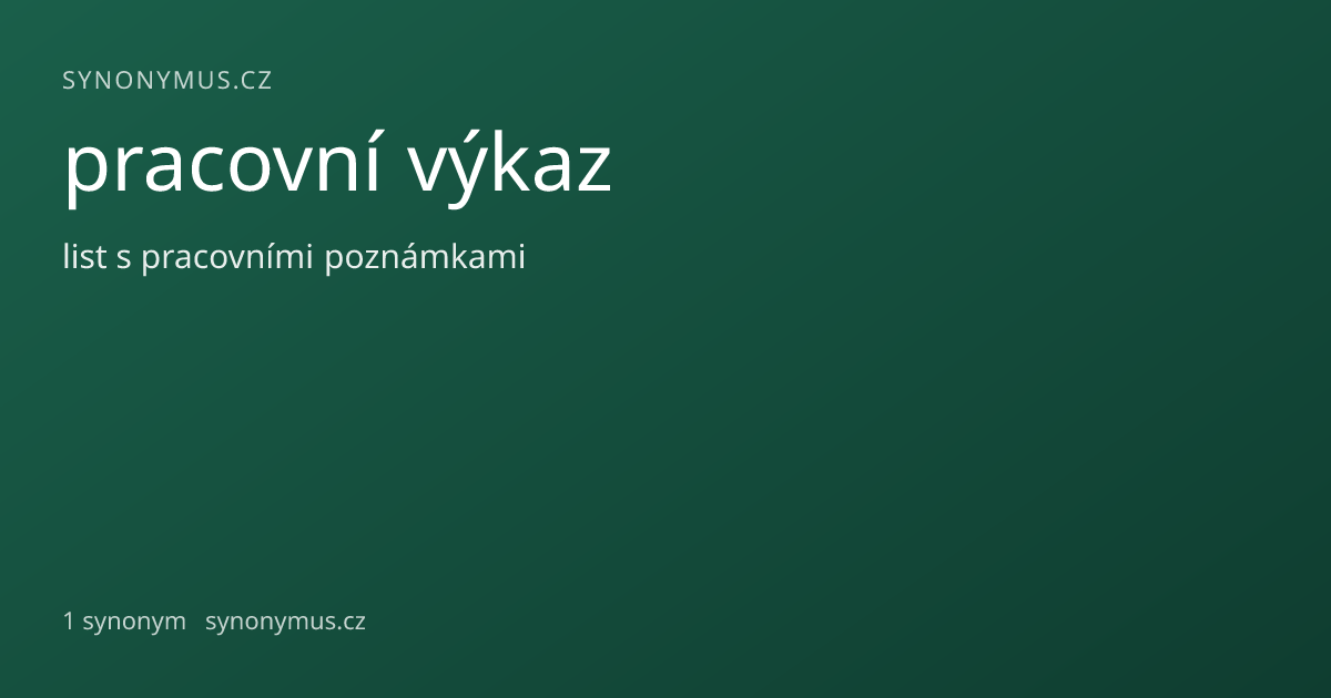 Náhled odkazu: pracovní výkaz