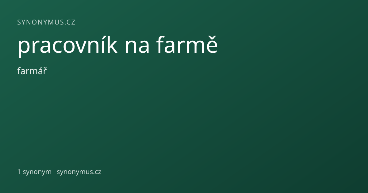 Náhled odkazu: pracovník na farmě