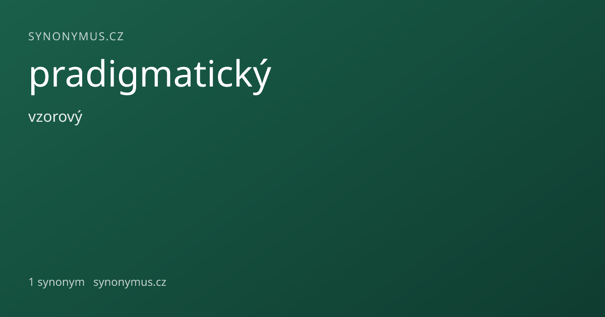 Náhled odkazu: pradigmatický