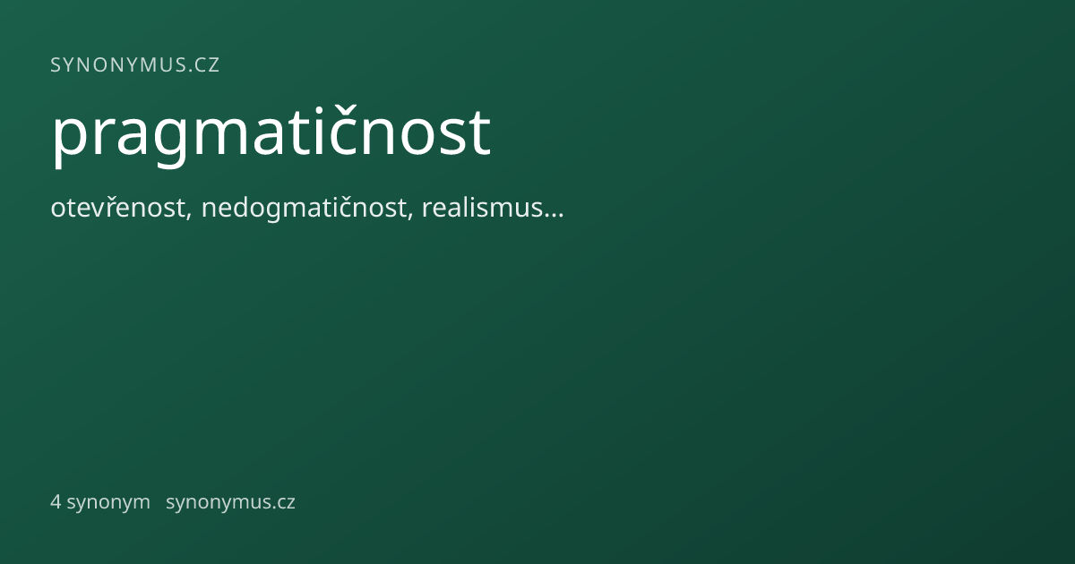 Náhled odkazu: pragmatičnost