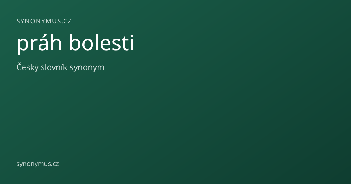 Náhled odkazu: práh bolesti