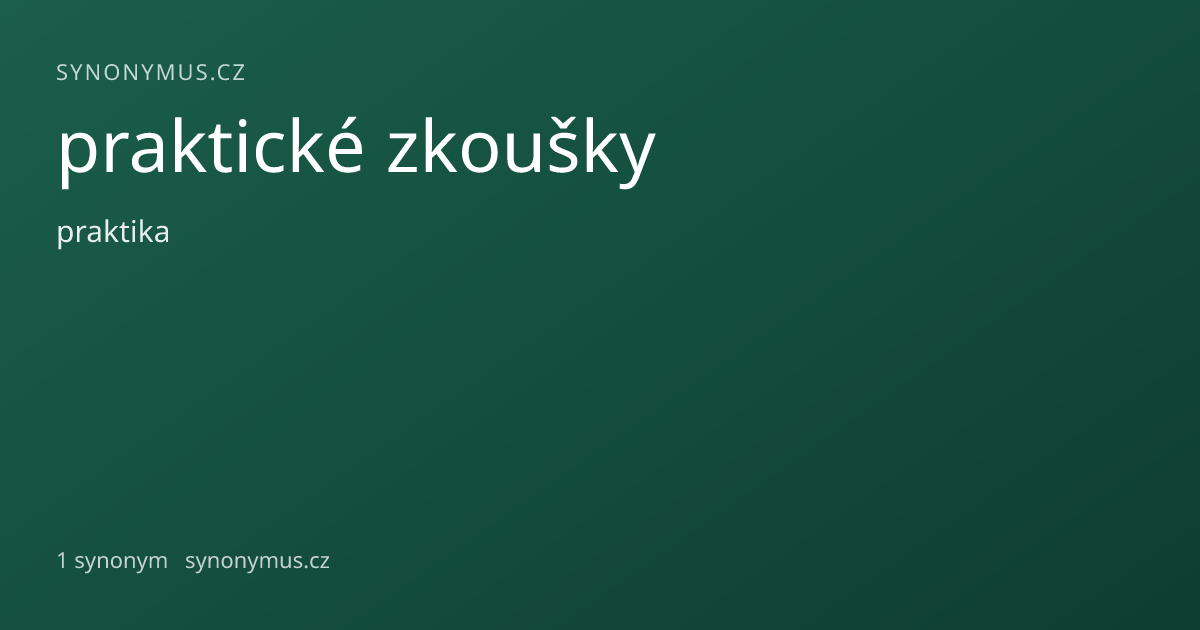 Náhled odkazu: praktické zkoušky