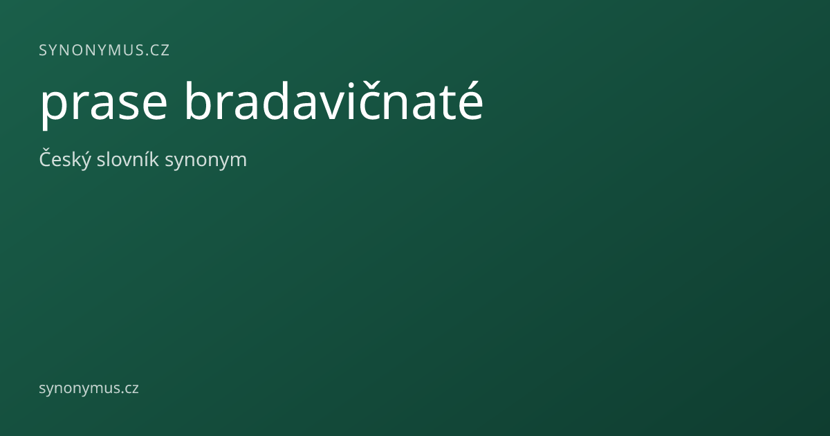 Náhled odkazu: prase bradavičnaté