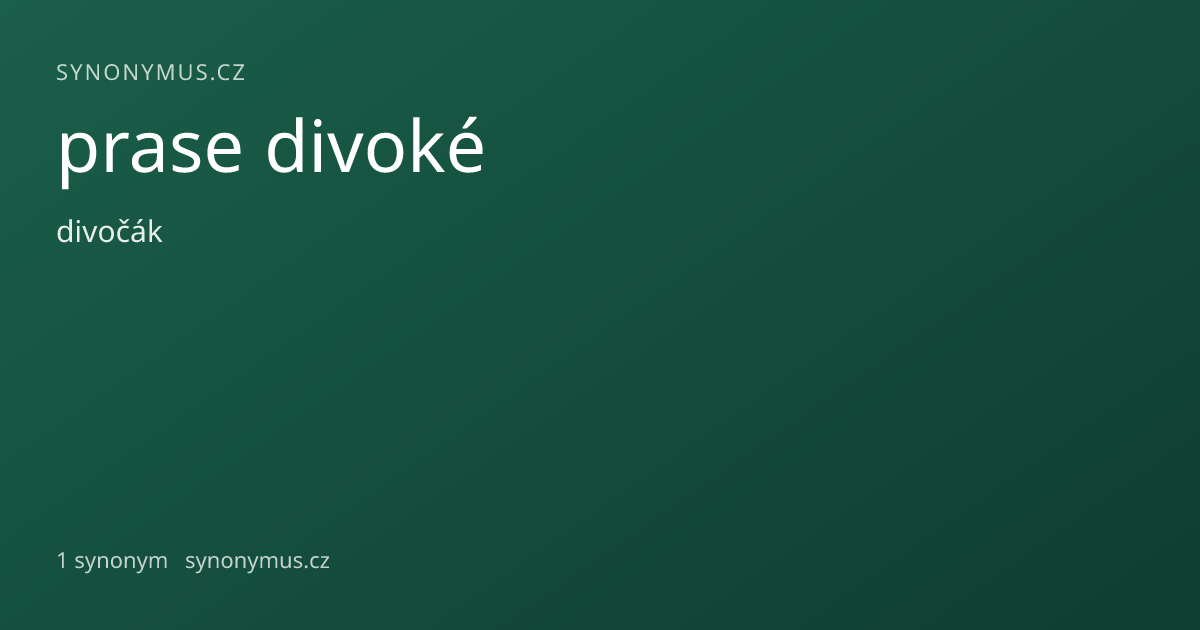 Náhled odkazu: prase divoké