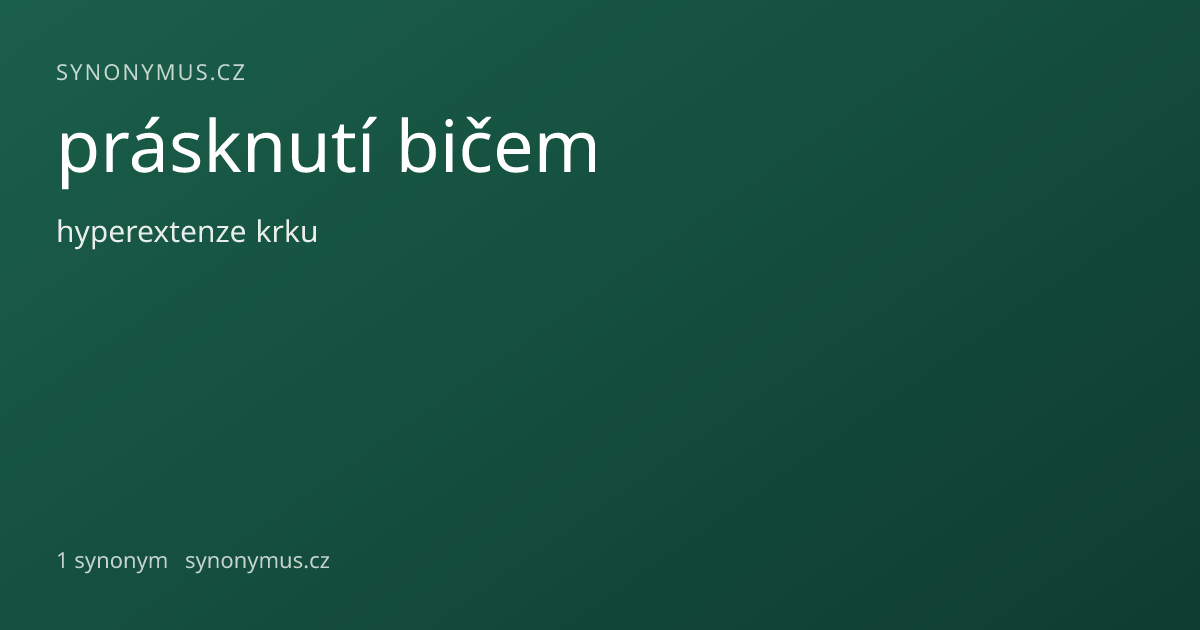 Náhled odkazu: prásknutí bičem