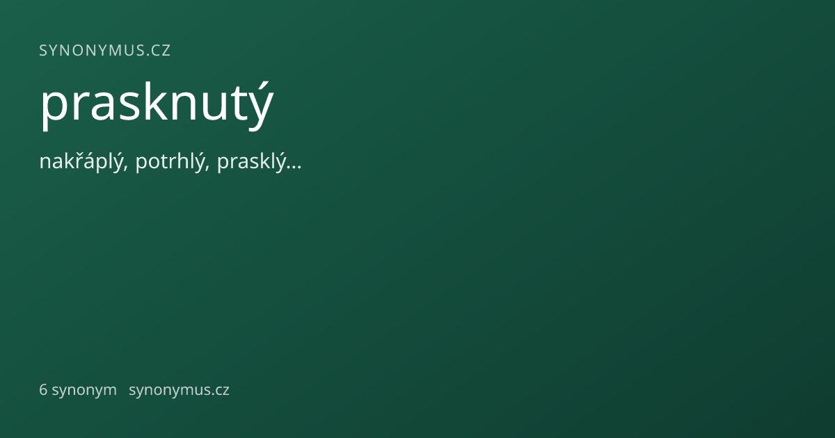 Náhled odkazu: prasknutý