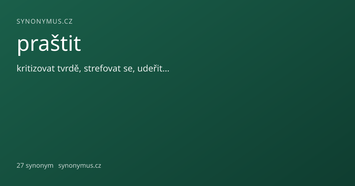 Náhled odkazu: praštit