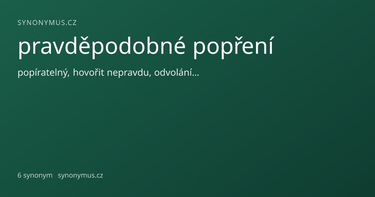 Náhled odkazu: pravděpodobné popření