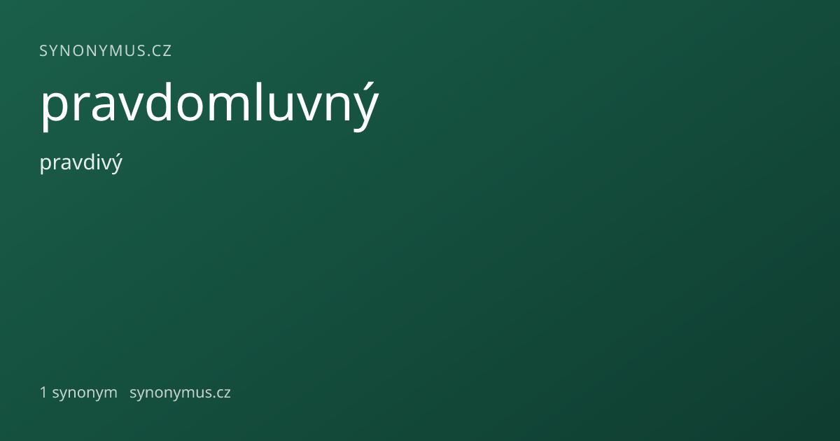 Náhled odkazu: pravdomluvný