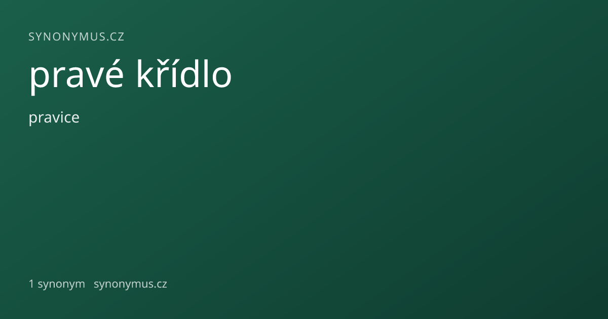 Náhled odkazu: pravé křídlo