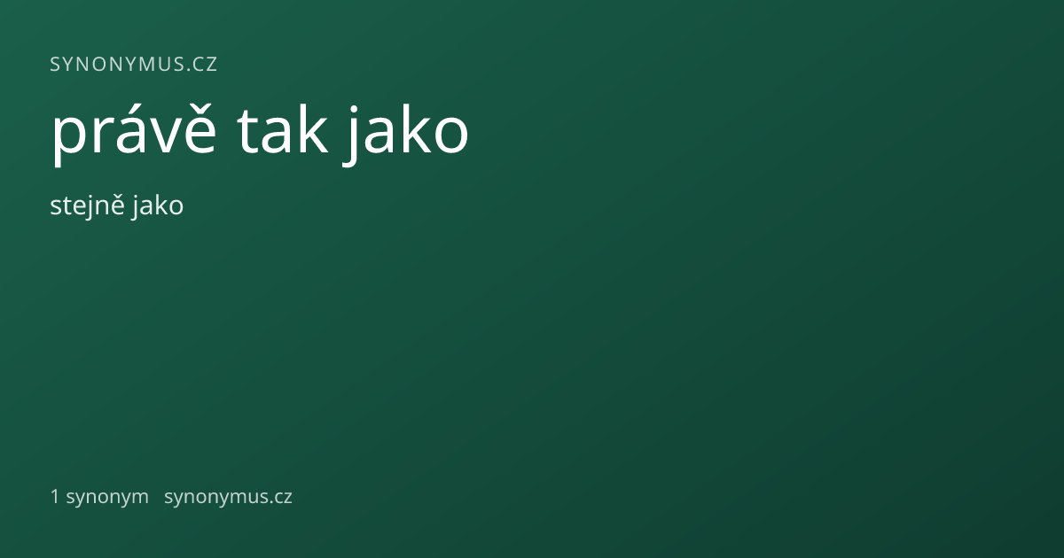 Náhled odkazu: právě tak jako