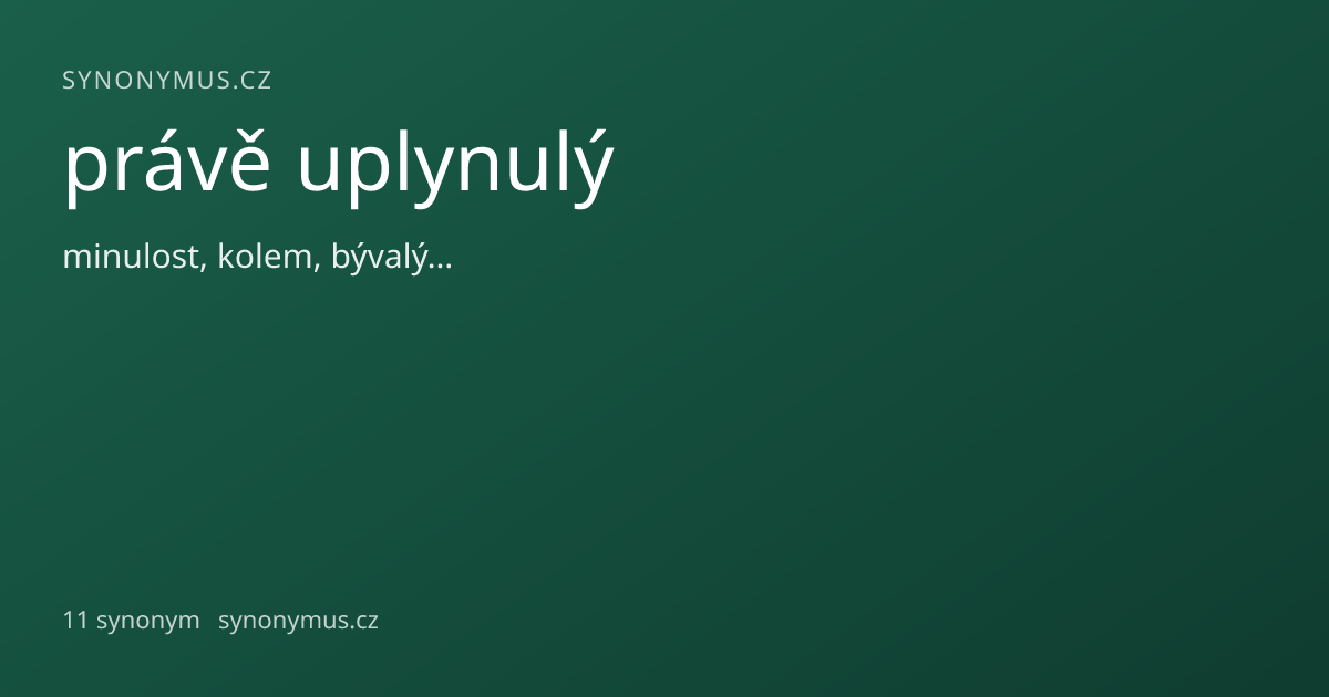 Náhled odkazu: právě uplynulý