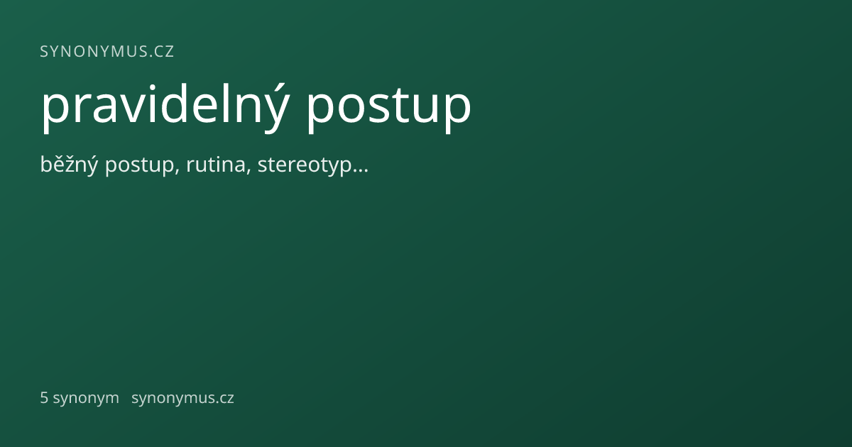Náhled odkazu: pravidelný postup