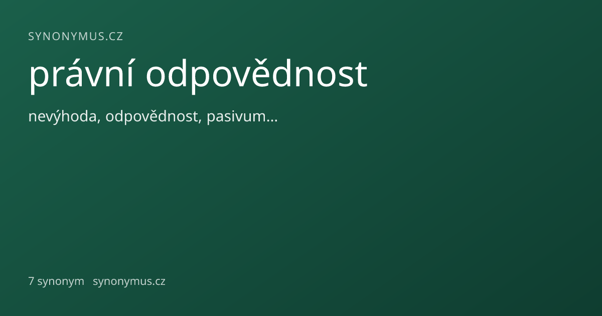Náhled odkazu: právní odpovědnost