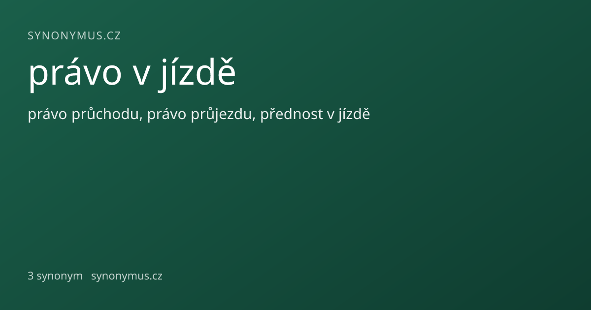 Náhled odkazu: právo v jízdě