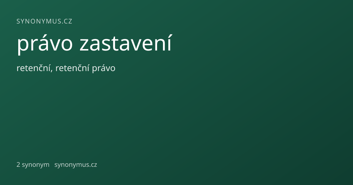 Náhled odkazu: právo zastavení