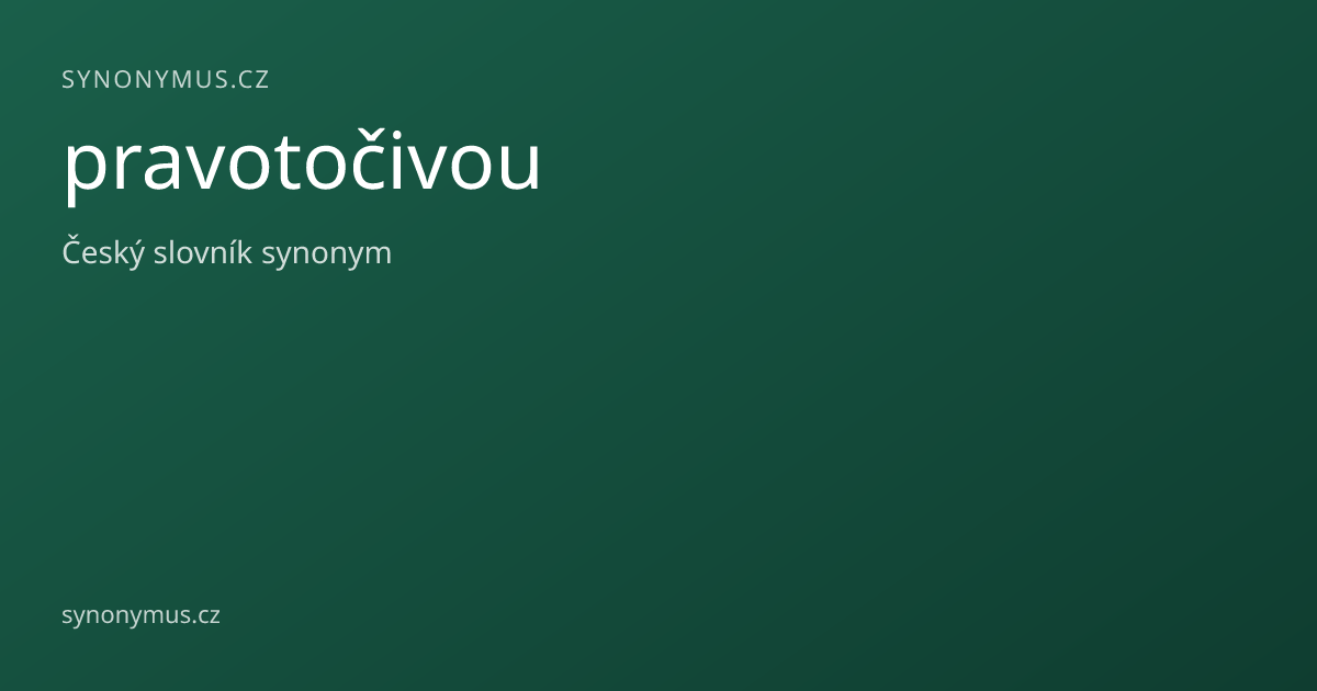 Náhled odkazu: pravotočivou