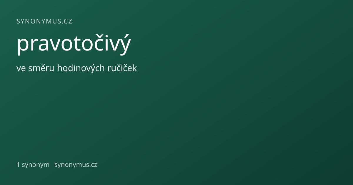 Náhled odkazu: pravotočivý