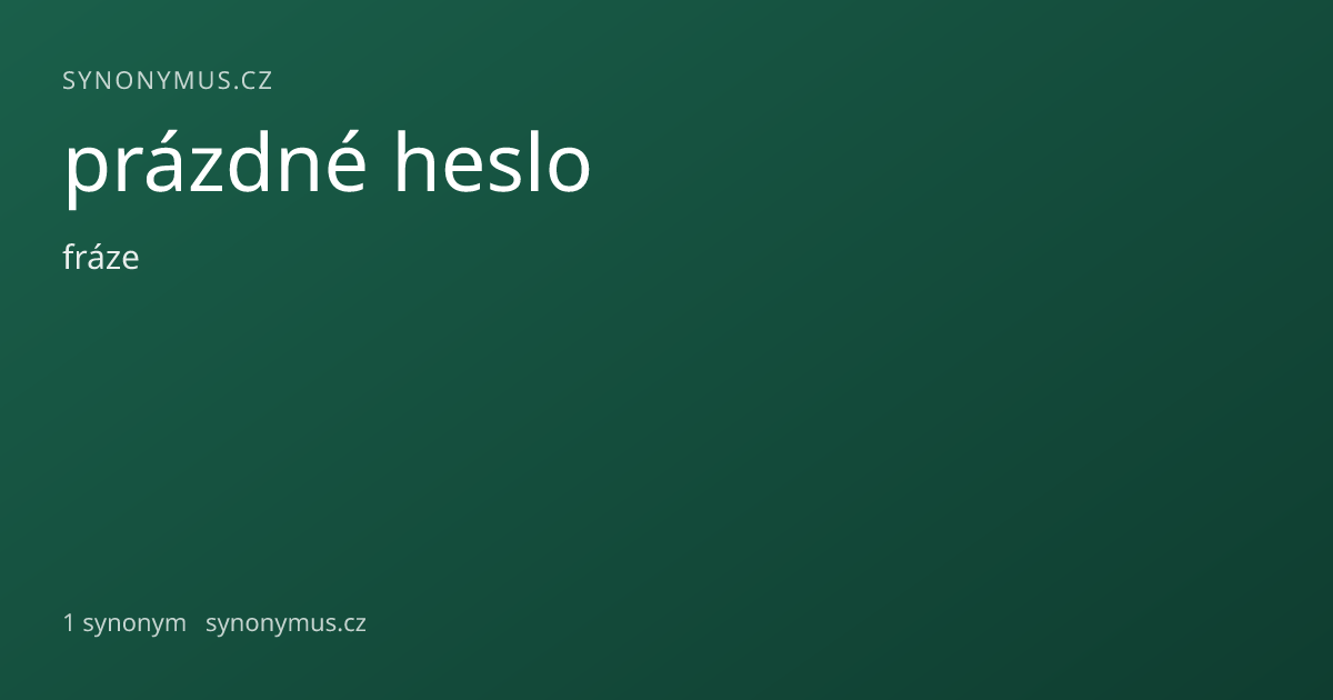 Náhled odkazu: prázdné heslo