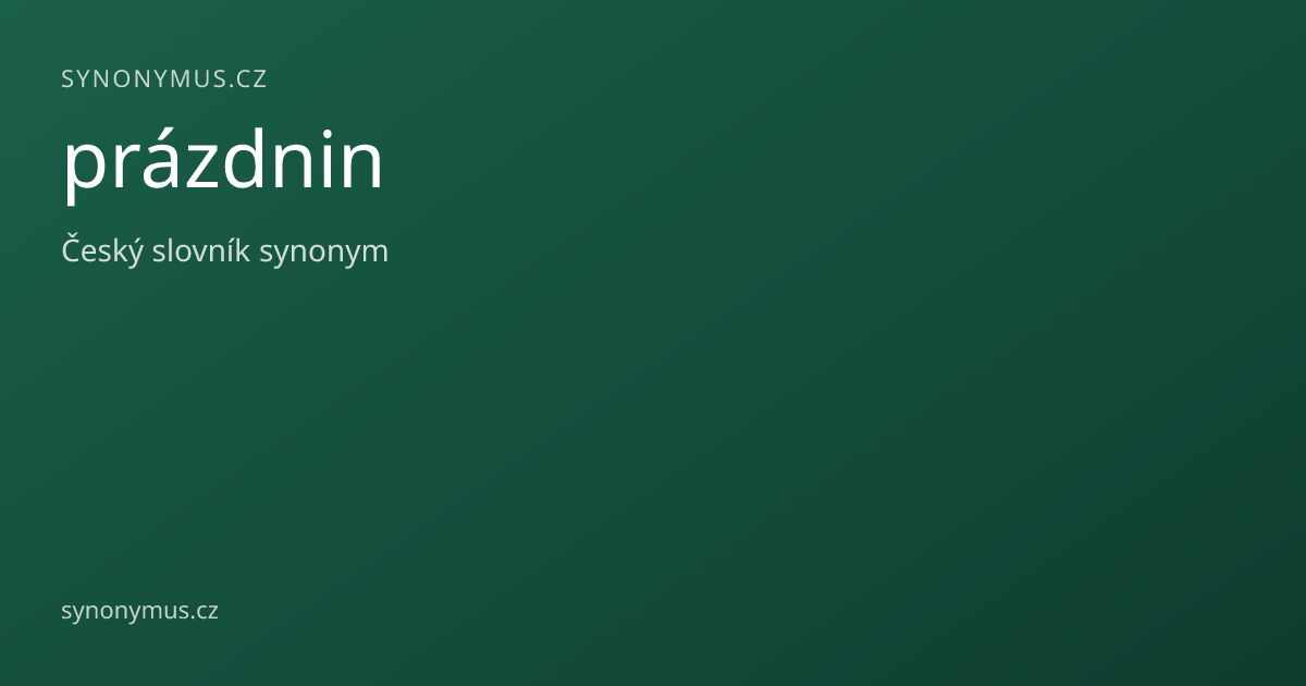 Náhled odkazu: prázdnin