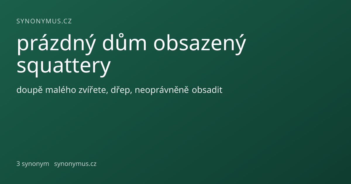Náhled odkazu: prázdný dům obsazený squattery