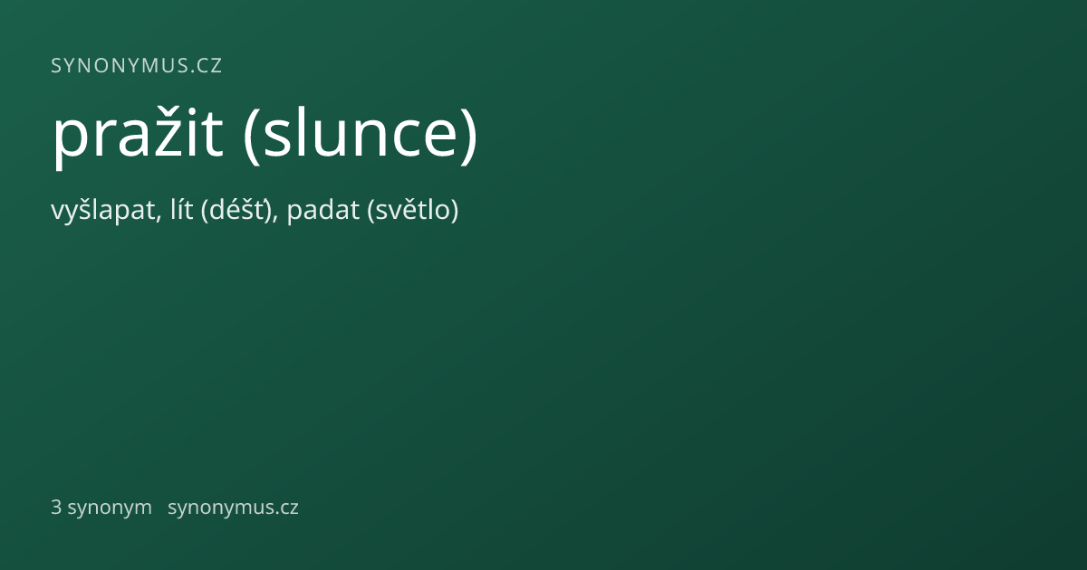 Náhled odkazu: pražit (slunce)