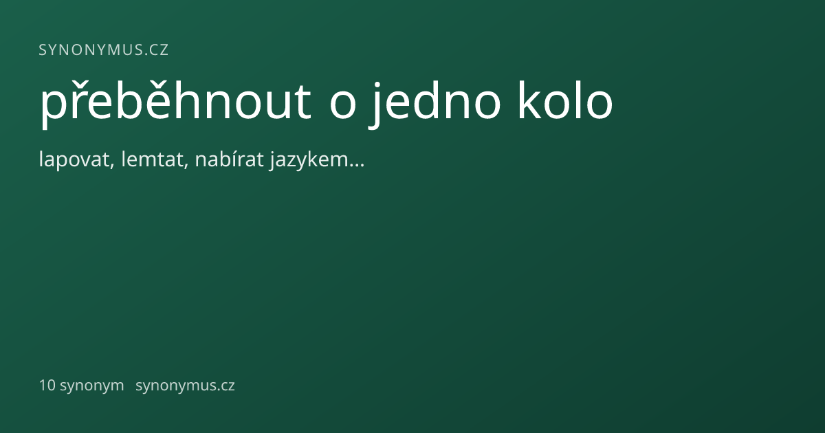 Náhled odkazu: přeběhnout o jedno kolo