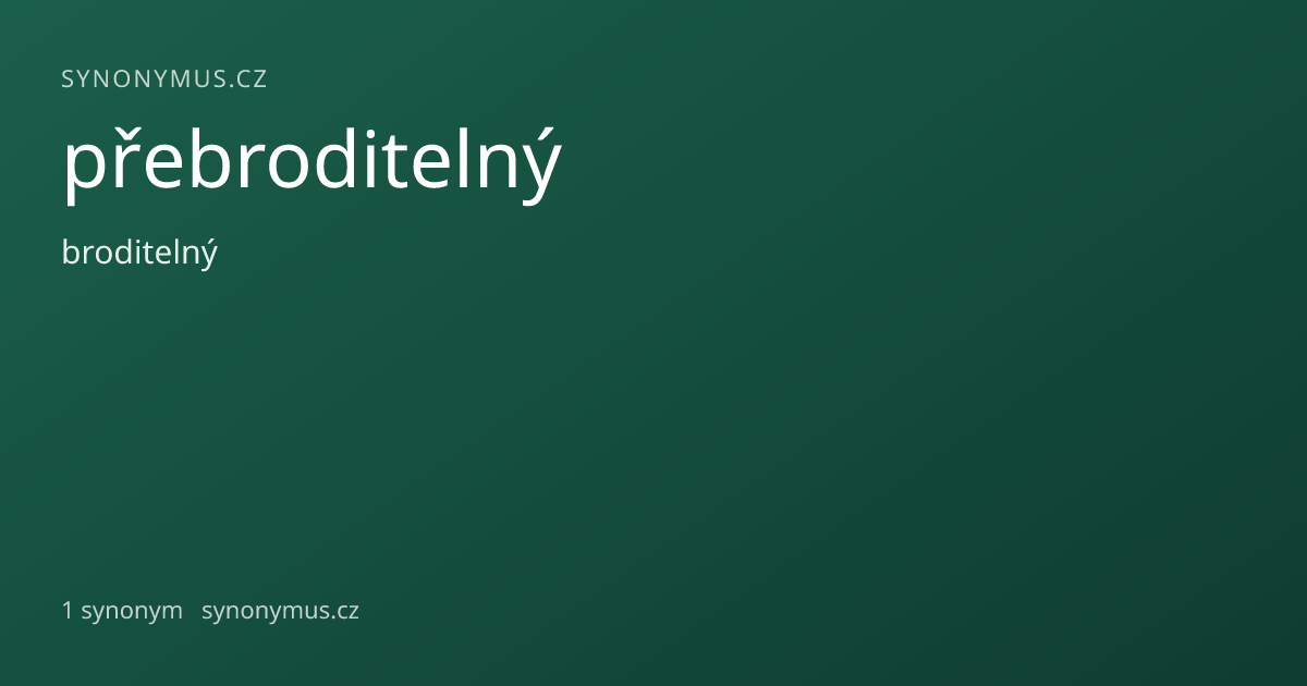 Náhled odkazu: přebroditelný