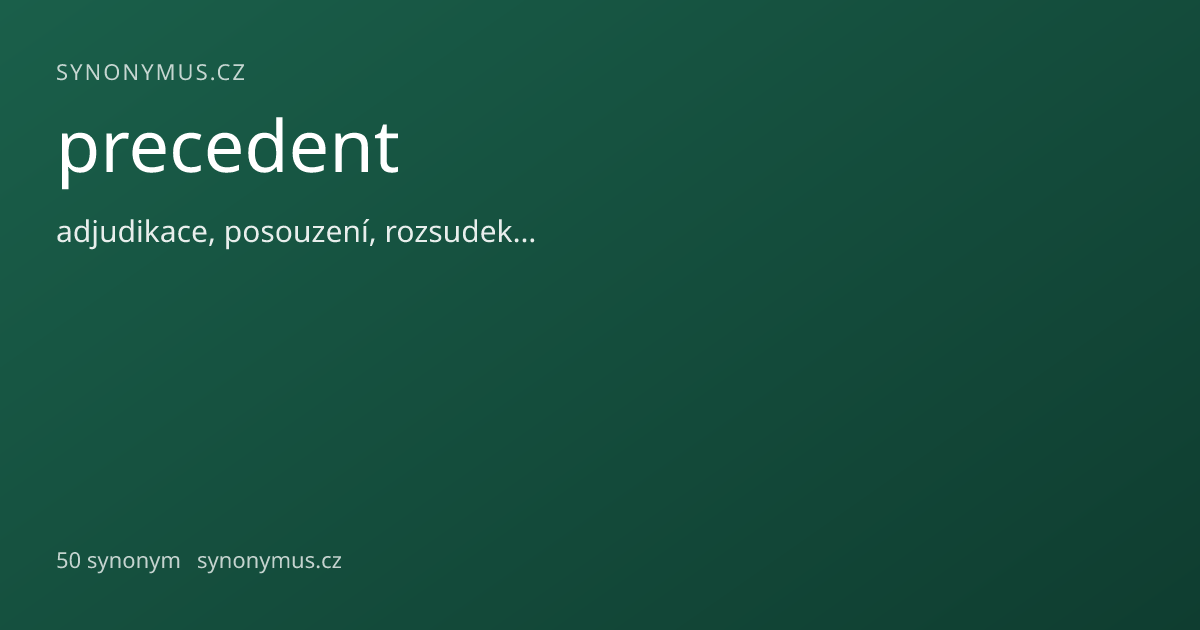 Náhled odkazu: precedent