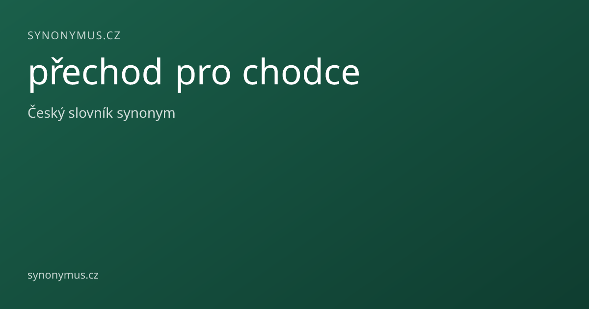 Náhled odkazu: přechod pro chodce
