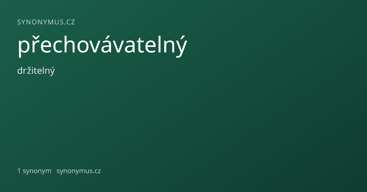 Náhled odkazu: přechovávatelný
