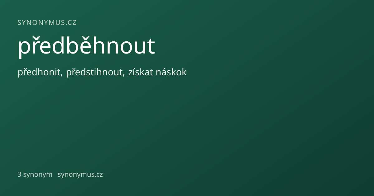 Náhled odkazu: předběhnout