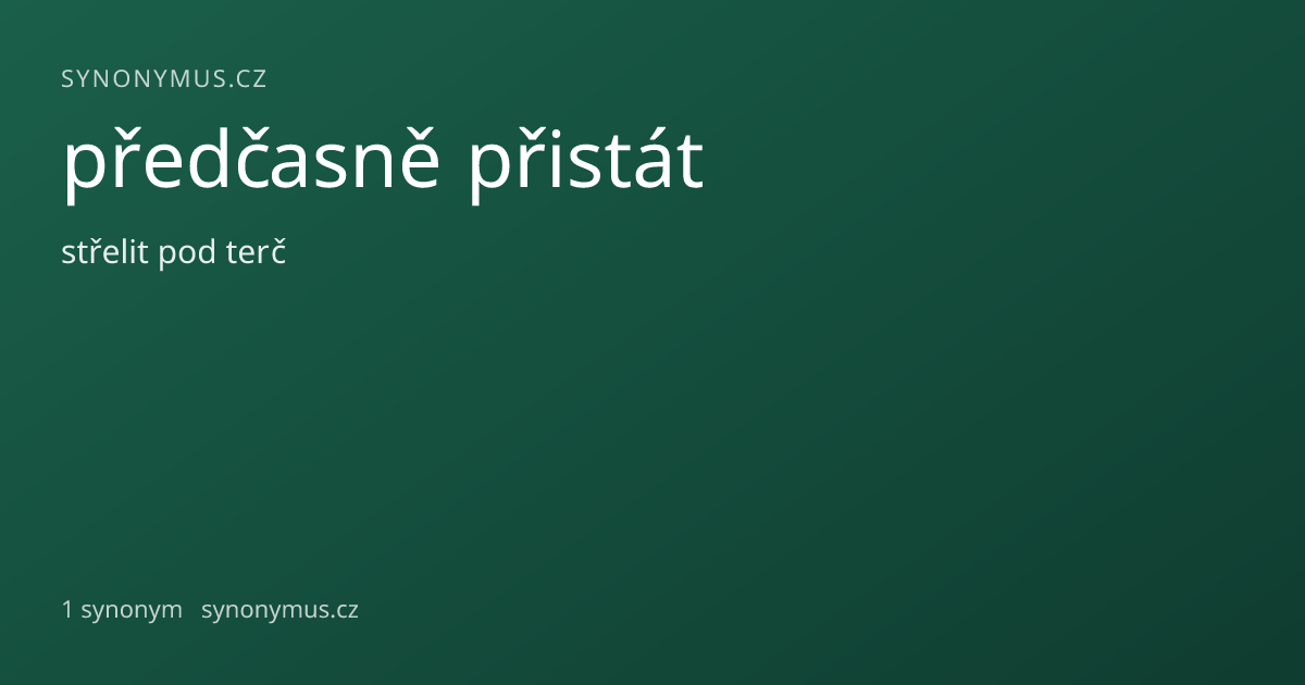 Náhled odkazu: předčasně přistát