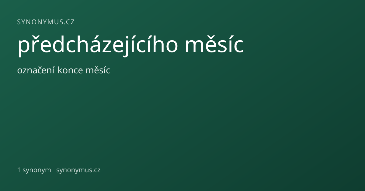 Náhled odkazu: předcházejícího měsíc