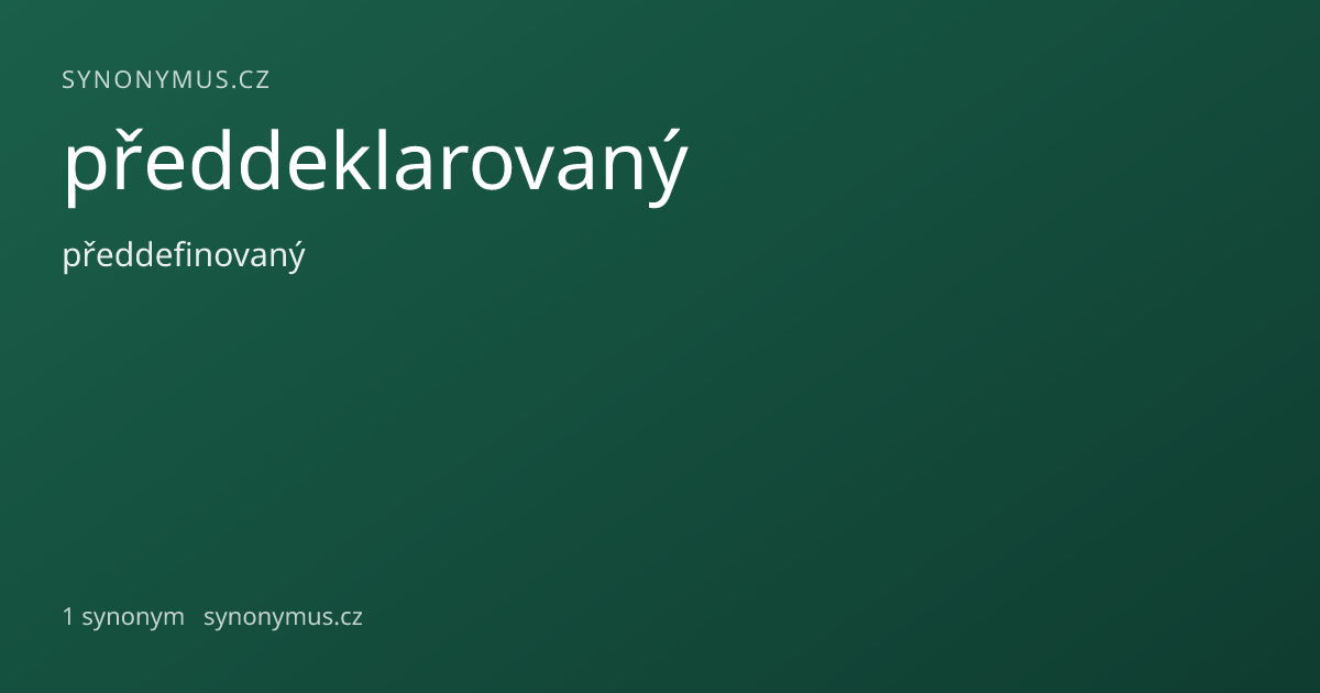 Náhled odkazu: předdeklarovaný