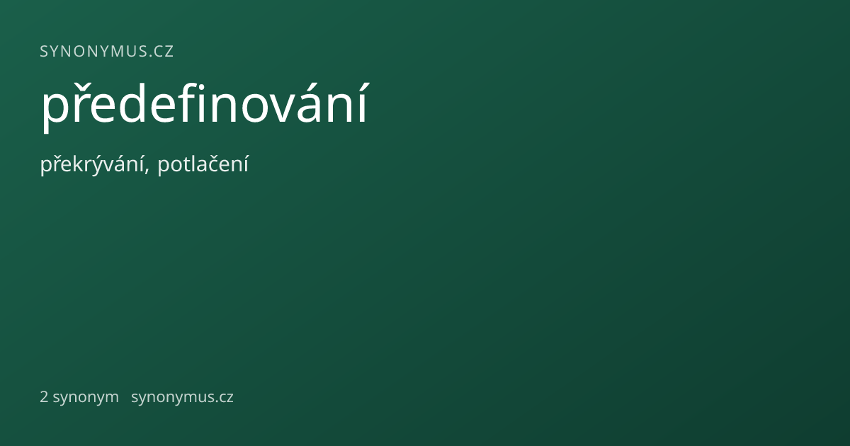 Náhled odkazu: předefinování